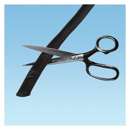 Panduit Braided Cable Sleeve, 0.12 in Inside Dia., 1/4 in Max Bundle Dia., 200 ft, Black SE12PSC-TR0